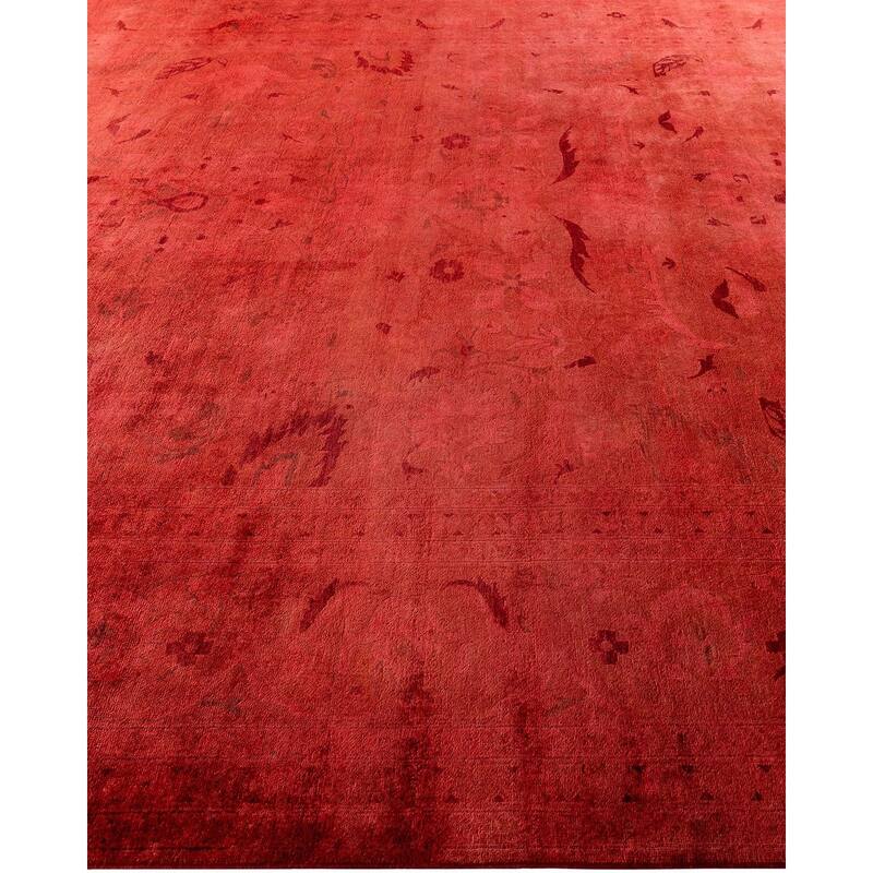 Contemporary Overdyed Wool Hand Knotted Area Rug - 9' 2" x 11' 10"