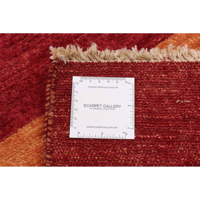 ECARPETGALLERY Hand-knotted Finest Peshawar Ziegler Red Wool Rug - 2'7 x 8'2
