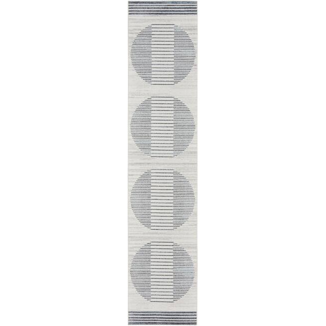 Nourison Astra Machine Washable Linear Area Rug - 2' 2" x 10' - Blue - Runner