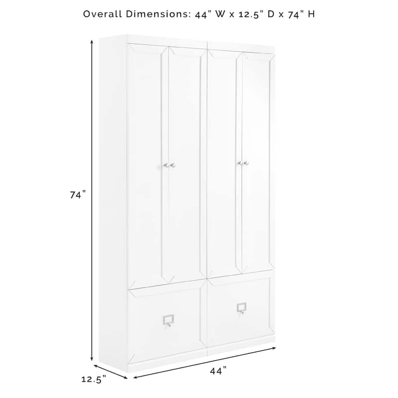 Crosley Harper 2Pc Entryway Set - 44"W x 12.5"D x 74"H