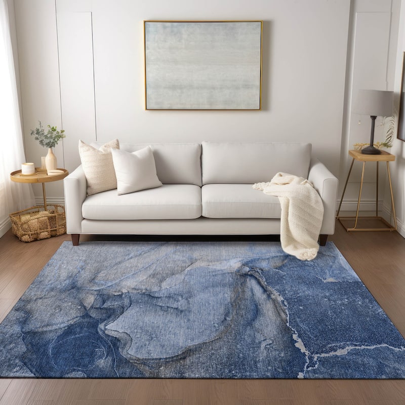 Fami Artistic Abstract Weather Resistant Versatile Elegance Outdoor Rug