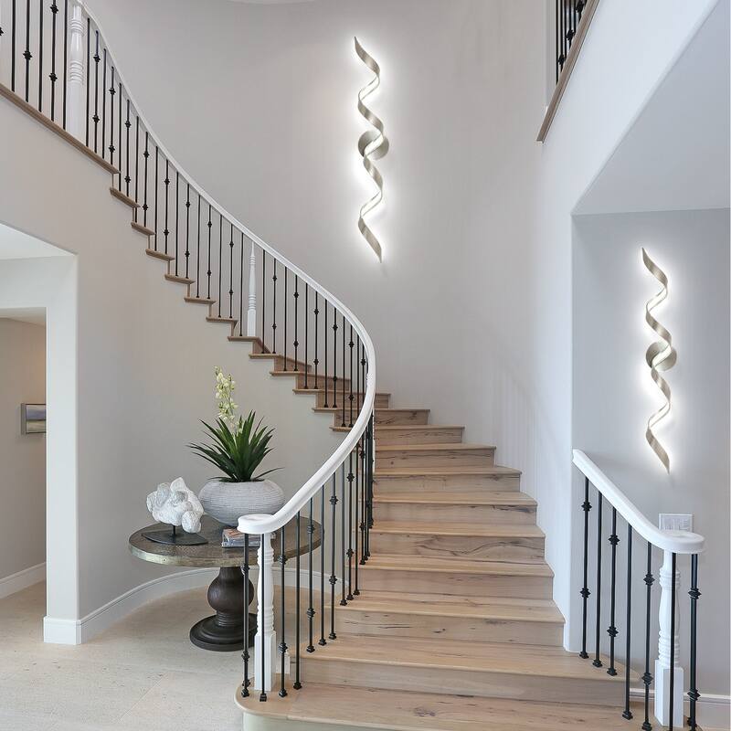 Modern Spiral Design LED Bathroom Vanity Light Dimmable Wall Light