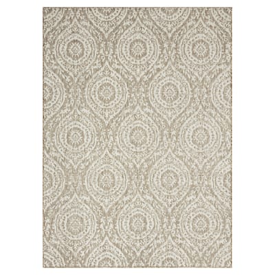 Nicole Miller New York Patio Country Zoe Moroccan Damask Indoor/Outdoor Area Rug