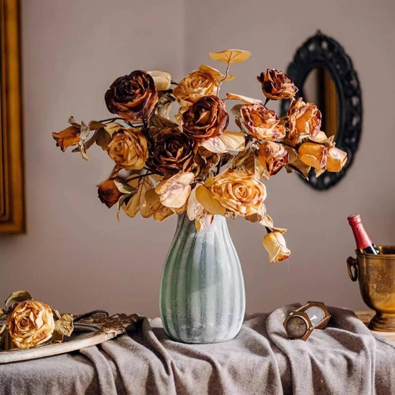RusticReach French Dried Look Faux Rose Stem 26" Tall