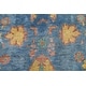 preview thumbnail 7 of 15, Distressed Over-dyed Floral Tabriz Persian Wool Area Rug Hand-knotted - 9'8" x 12'6"