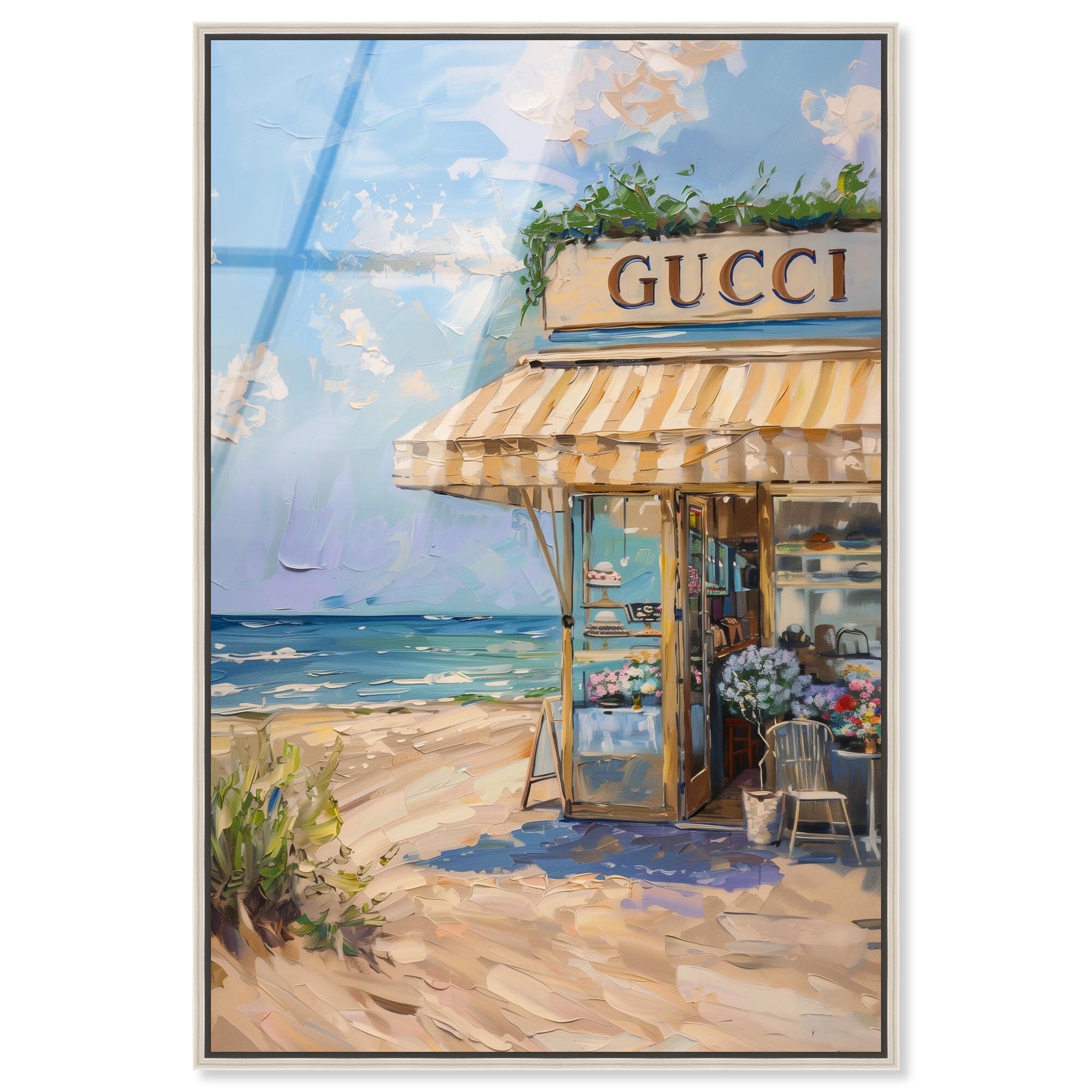 By the Sea Store Monet Coastal Framed Acrylic Wall Art by Art Remedy