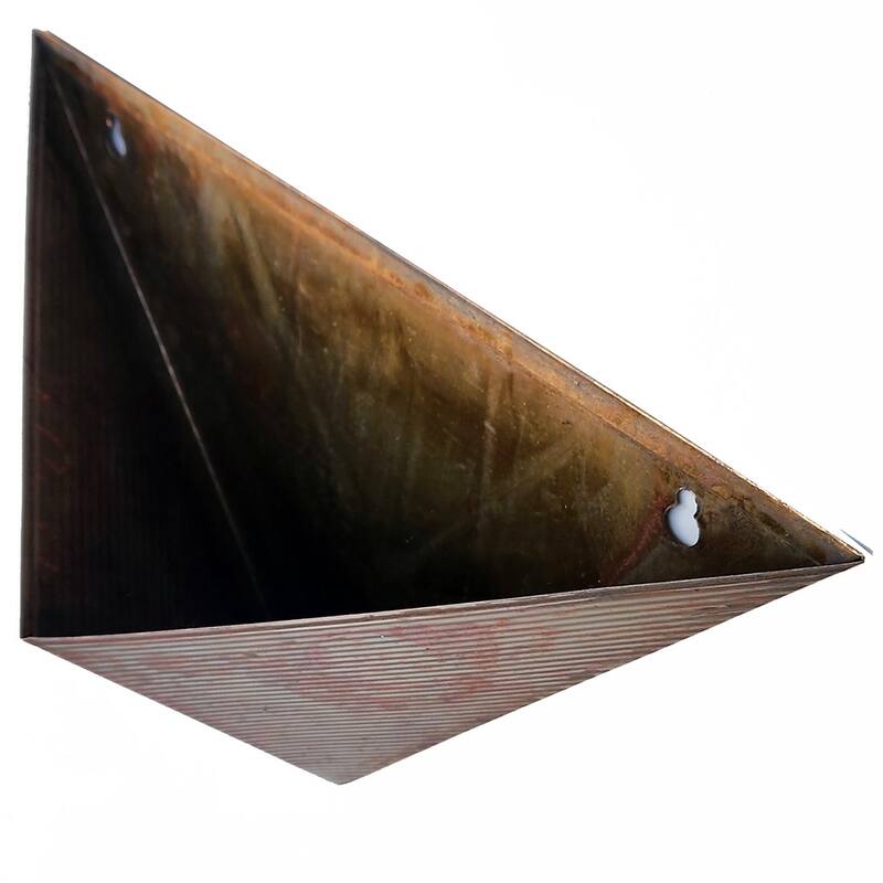 Triangular Living Wall Mounted Galvanized Steel/Zinc Succulent/Herb Planter - Indoor/Outdoor Living Art Potting Vessel