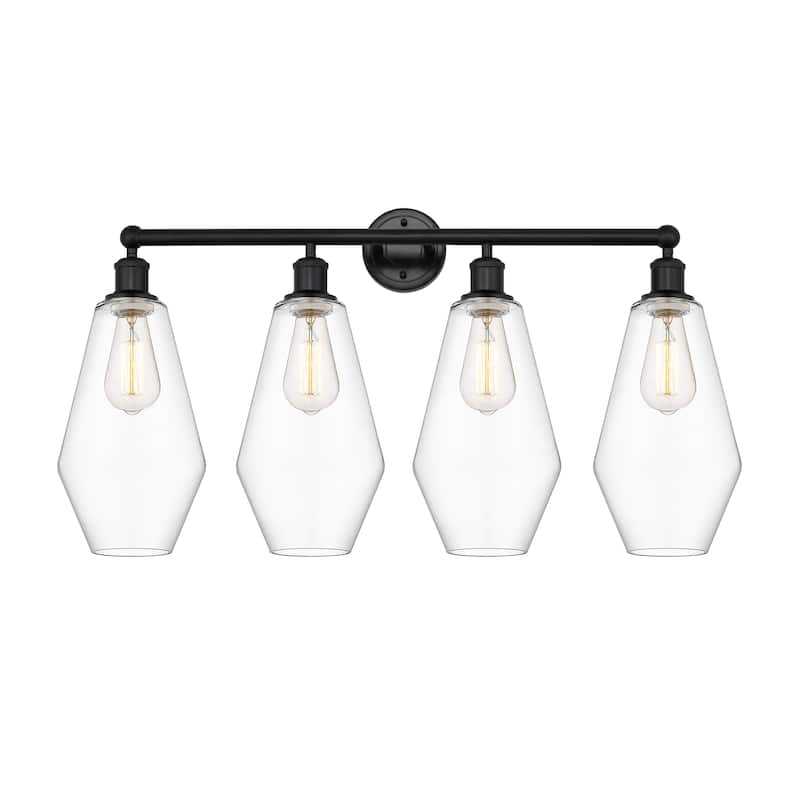 Innovations Lighting Cindyrella - 4 Light 34" Bath Vanity Light - Clear/Matte Black