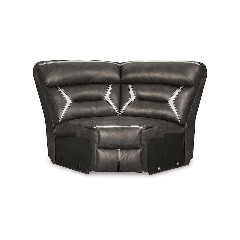 Signature Design by Ashley Kincord Brown 5-Piece Power Reclining Sectional - 109"W x 125"D x 41"H