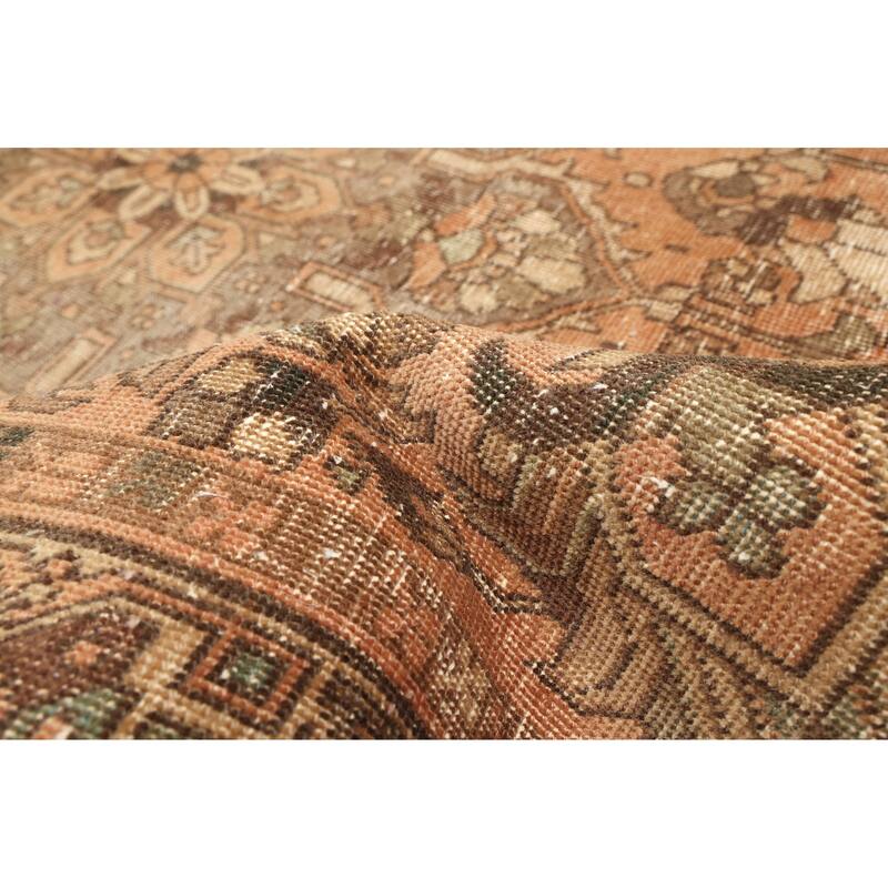 ECARPETGALLERY Hand-knotted Antalya Vintage Copper Wool Rug - 4'9 x 13'0