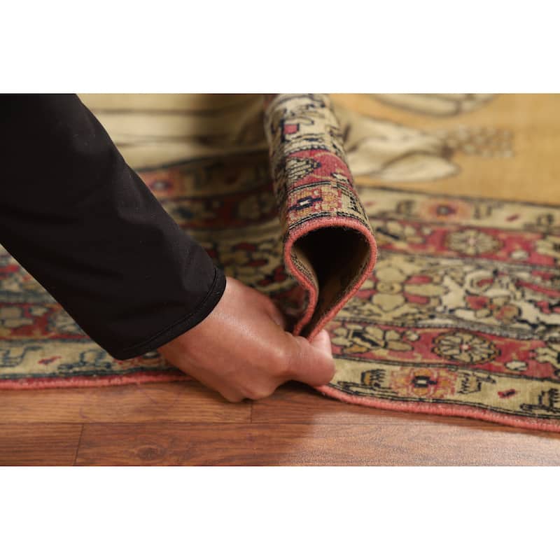 Pre-1900 Antique Vegetable Dye Kerman Persian Wool Carpet - 4'0" x 6'7"