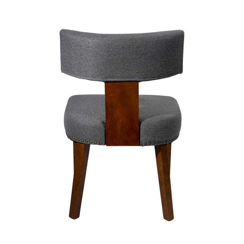 Mid-Century Modern Dining Room Chairs Set of 2, Farmhouse Kitchen Chair, with Nailhead Trim & Wood Frame