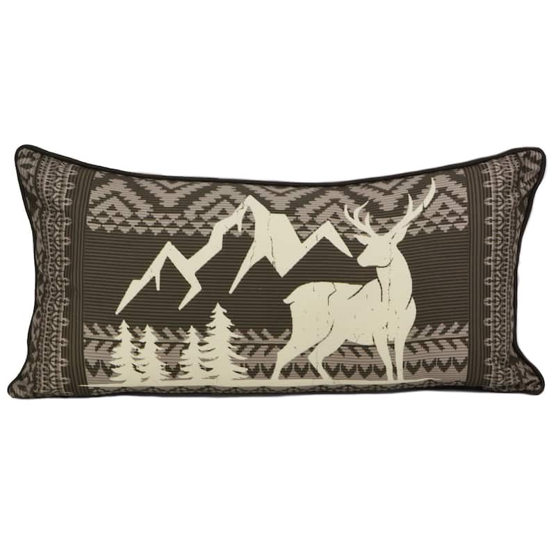 Forest Weave Deer Decorative Pillow