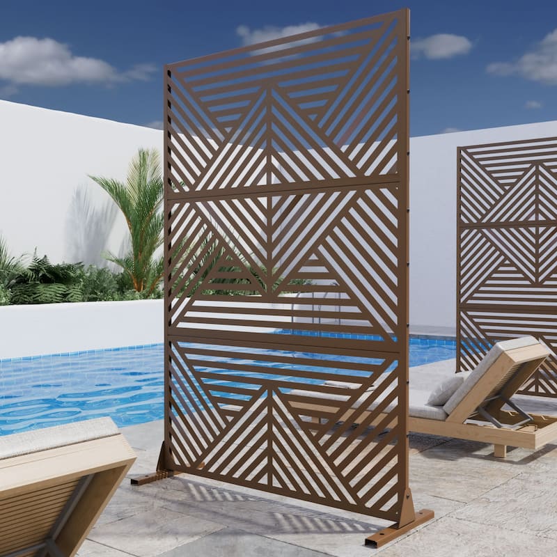 Zodiac Metal Privacy Screen Panel - 72*47 - Rust