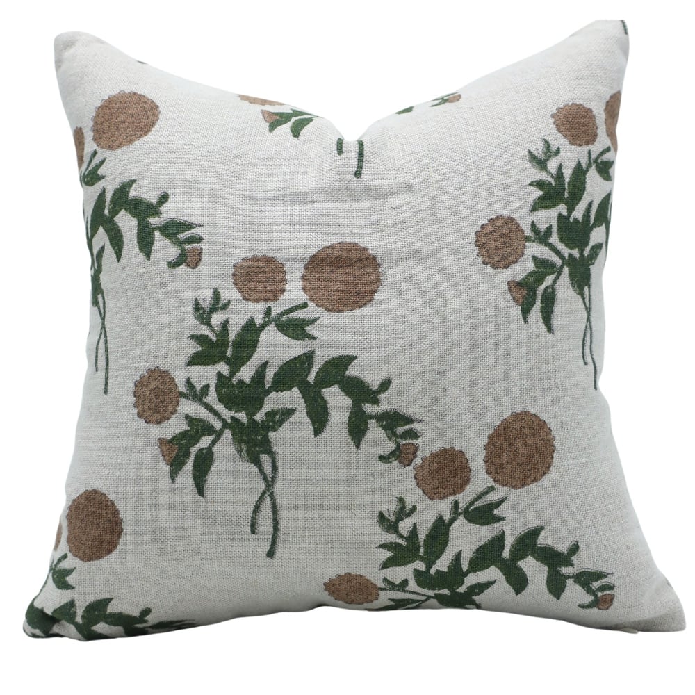 Fabdivine Linen Boho Block print pillow Cover