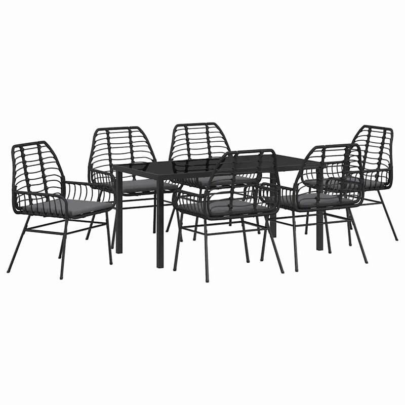 vidaXL Garden Dining Set Poly Rattan