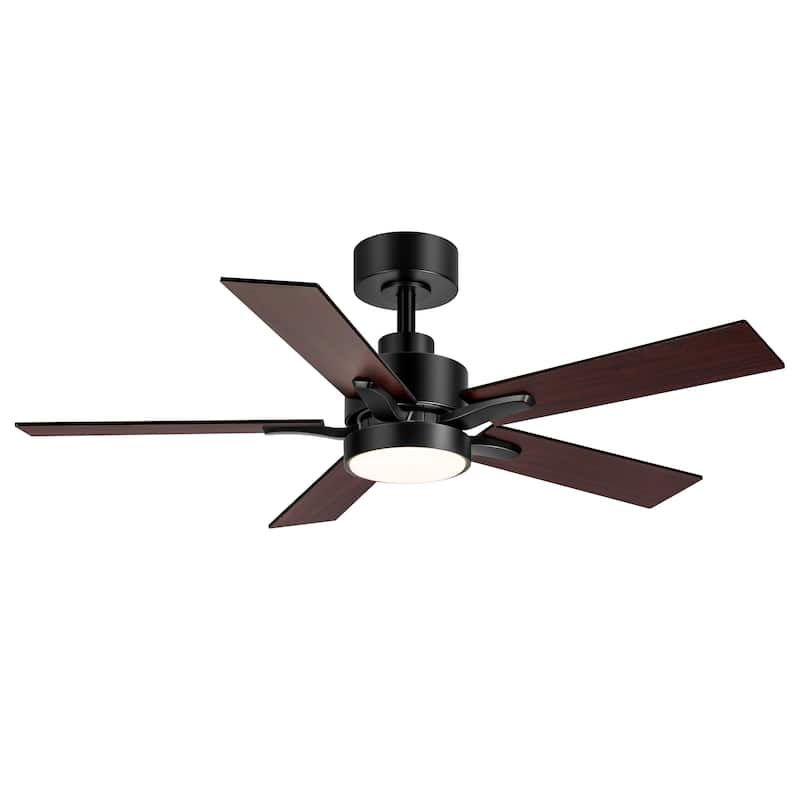Breezary 52/42-IN LED Ceiling Fan with Light Kit and Remote-5 Blade