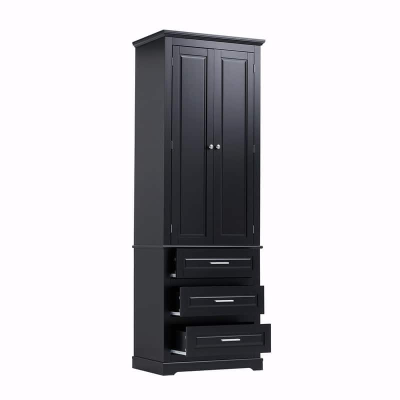 Tall Storage Cabinet with Three Drawers