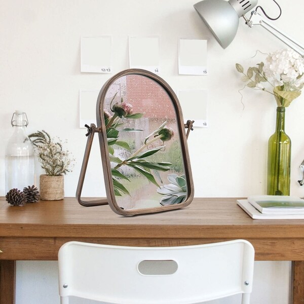 Vintage Vanity Mirrors Decor- Desk Makeup Mirror 360° Adjustable