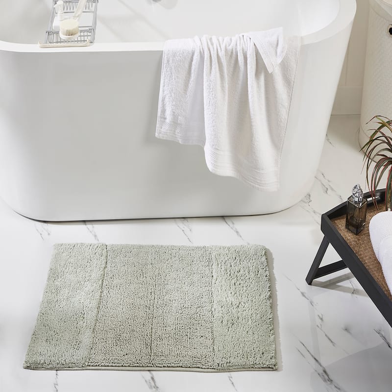 Better Trends Bath Rug 100% Cotton Water Absorbent Tufted Bathroom Rug Set for Shower, Sink Mats Machine Wash Granada Collection