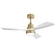 preview thumbnail 40 of 52, Sofucor 48 Inch Ceiling Fan with Light and Remote,Solid Wood Blades Low Profile,Smart Optional Work with Alexa/Google/App Smart(Remote+APP+Voice Control) - Gold with White
