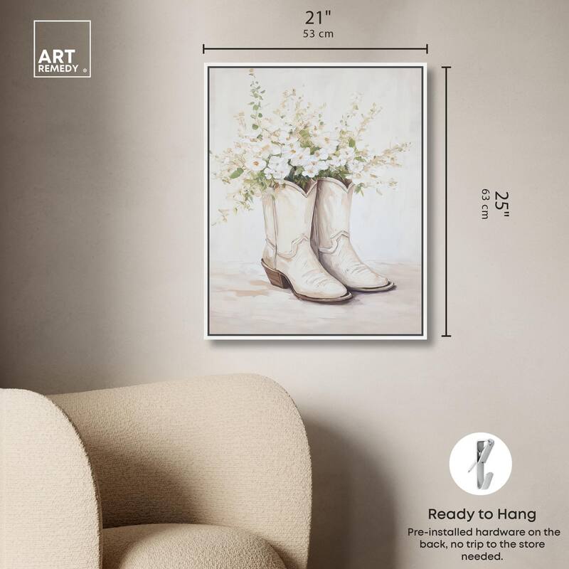 Prairie Bloom Boots Canvas by Art Remedy