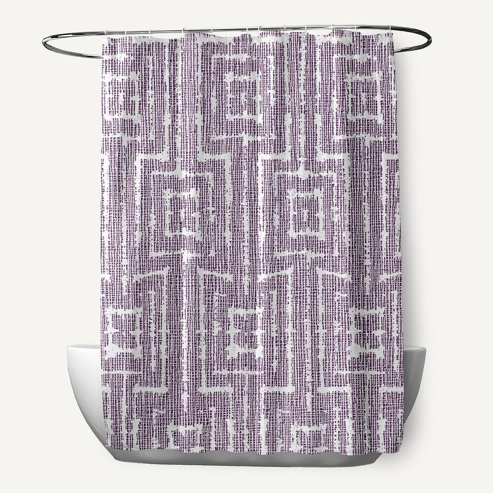 Woven Tiki, Geometric Print Shower Curtain