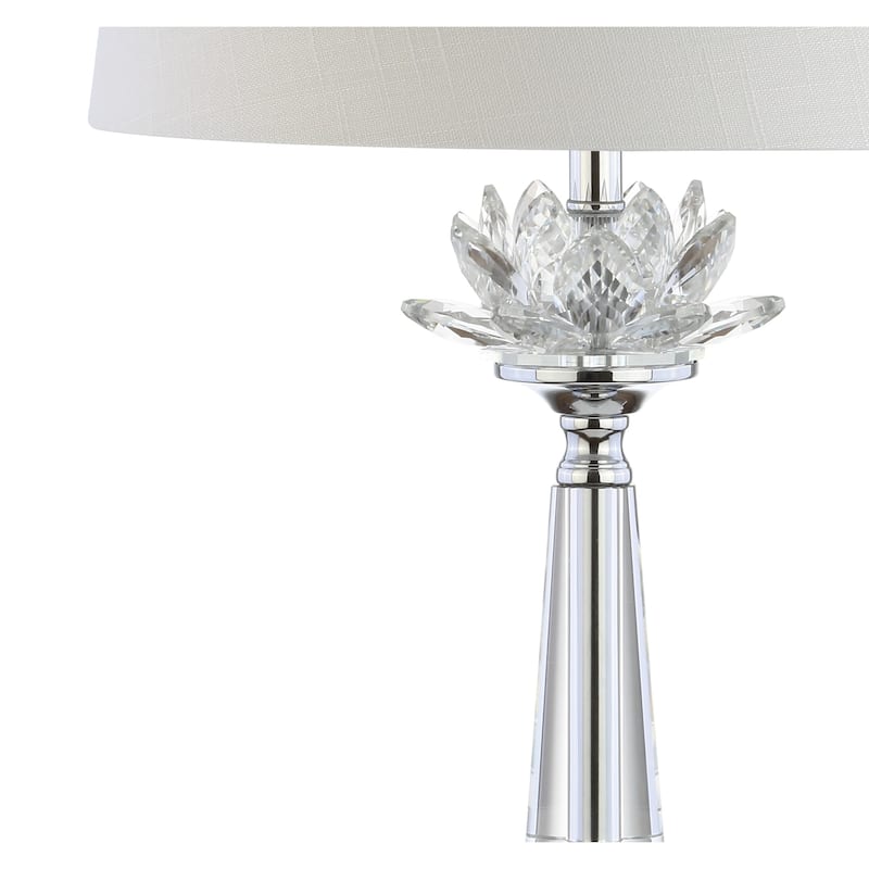 Mia 24.5" Crystal LED Table Lamp, Clear by JONATHAN Y