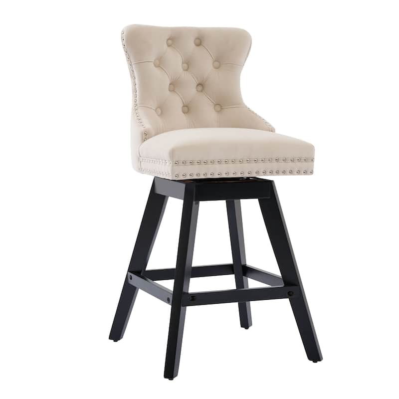 Ostweer Furniture Leisure Style Bar Chairs Stools Set of 2 (Beige)
