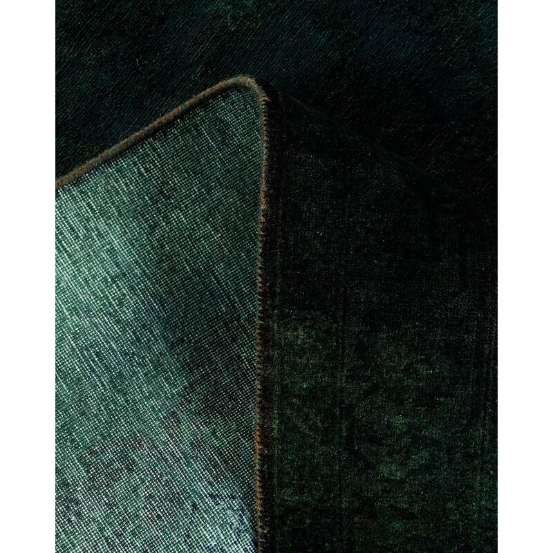 Overton Hand Knotted Wool Vintage Inspired Modern Contemporary Overdyed Burgundy Runner Rug - 3' 1" x 18' 4"
