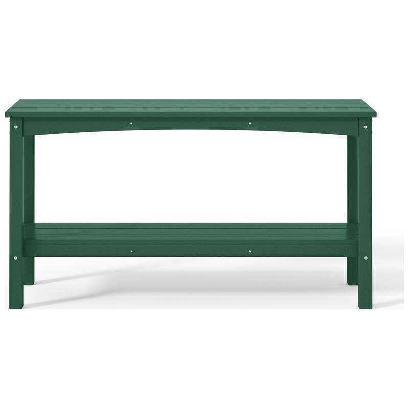 Laguna Hdpe All Weather Outdoor Patio Two Shelf Table