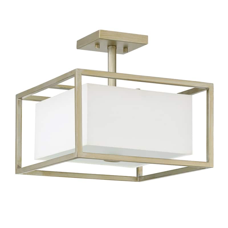 Chloie Collection - 2 Light - Semi-Flush - 13"W - 12.25"H - Sterling Gold Finish