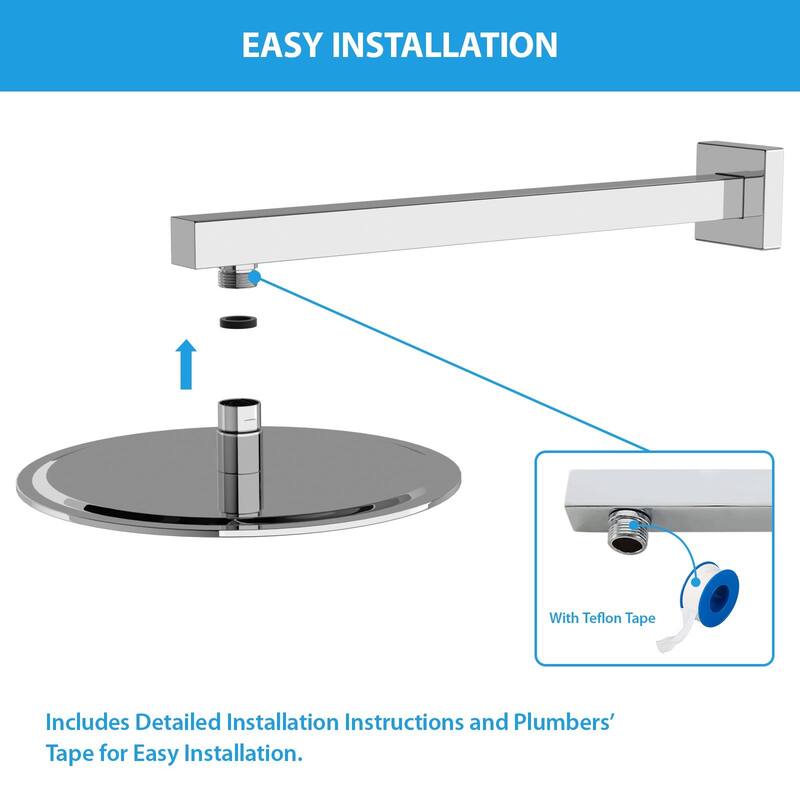 Shower Arm 16 Inch Shower Arm Wall Mounted Solid Extension Arm