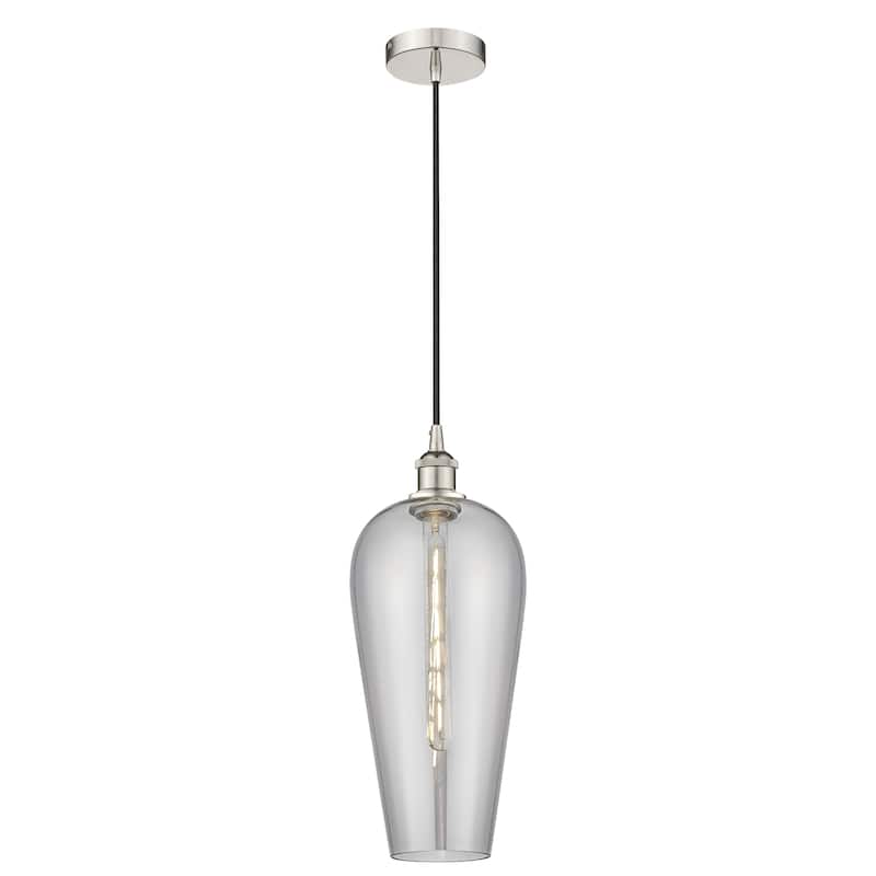 Innovations Lighting Endless Possibilities Edison - Chelsea - 1 Light 8" Cord Hung Mini Pendant - Polished Nickel/Light Smoke