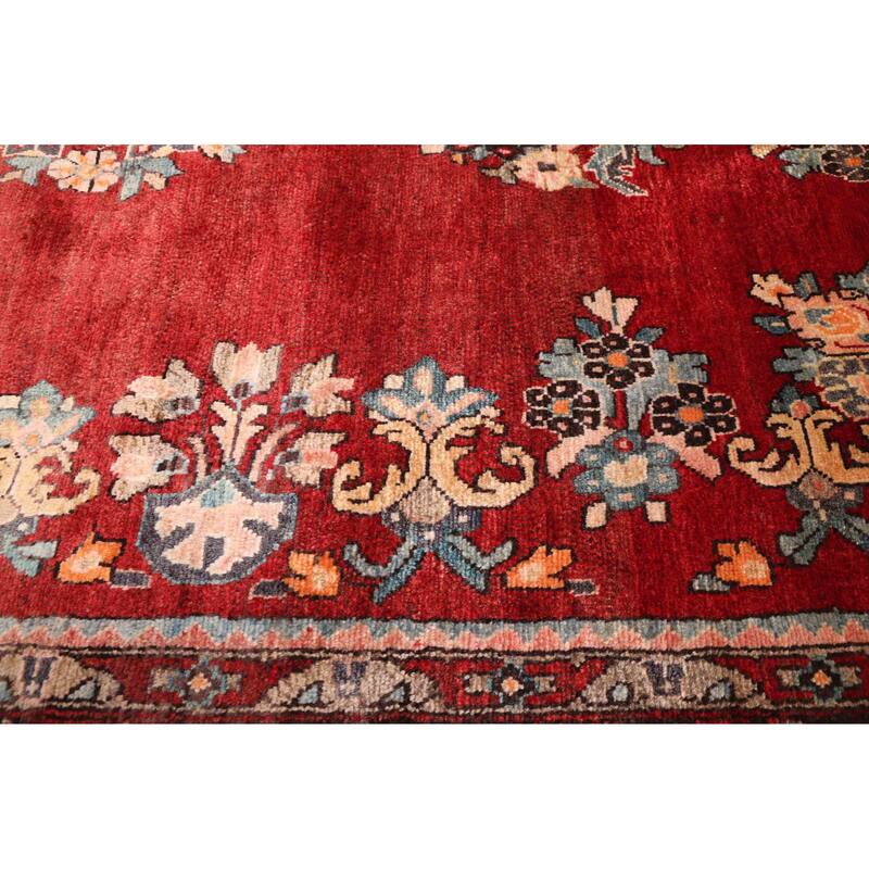 ECARPETGALLERY Hand-knotted Andelz Red Wool Rug - 4'0 x 12'10