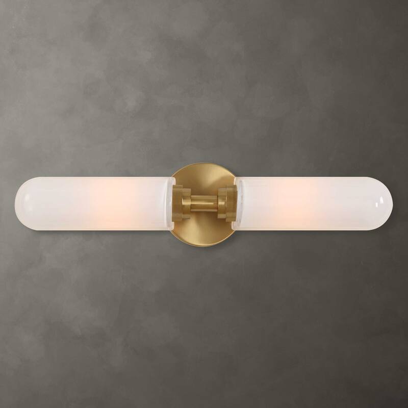 Uttermost Wellsville 2 Lt Brass Sconce - 22"W x 4.375"D x 5"H
