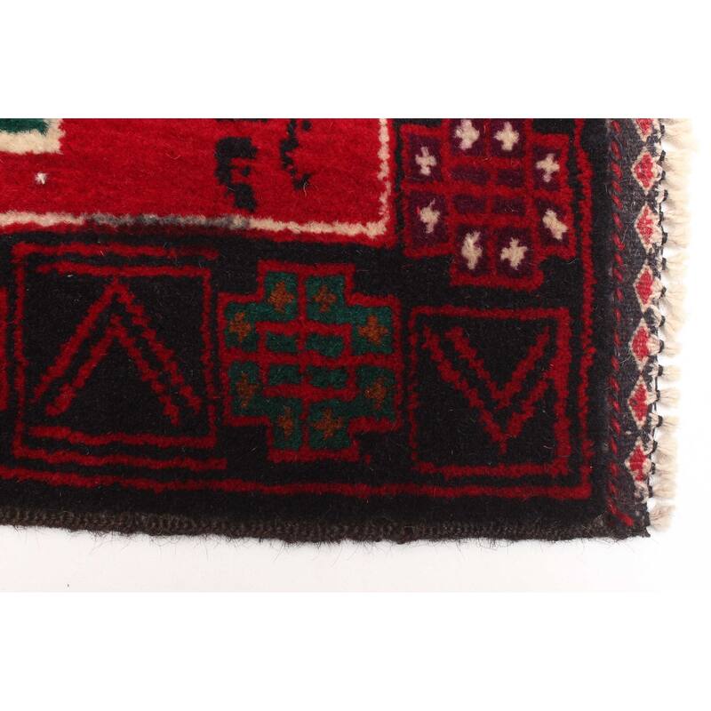 ECARPETGALLERY Hand-knotted Teimani Red Wool Rug - 2'10 x 4'9