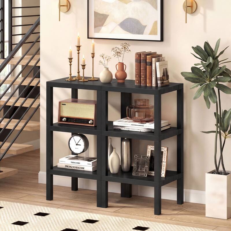 Gymax 6-Tier Plastic Modular Storage Shelves Open Display Utility