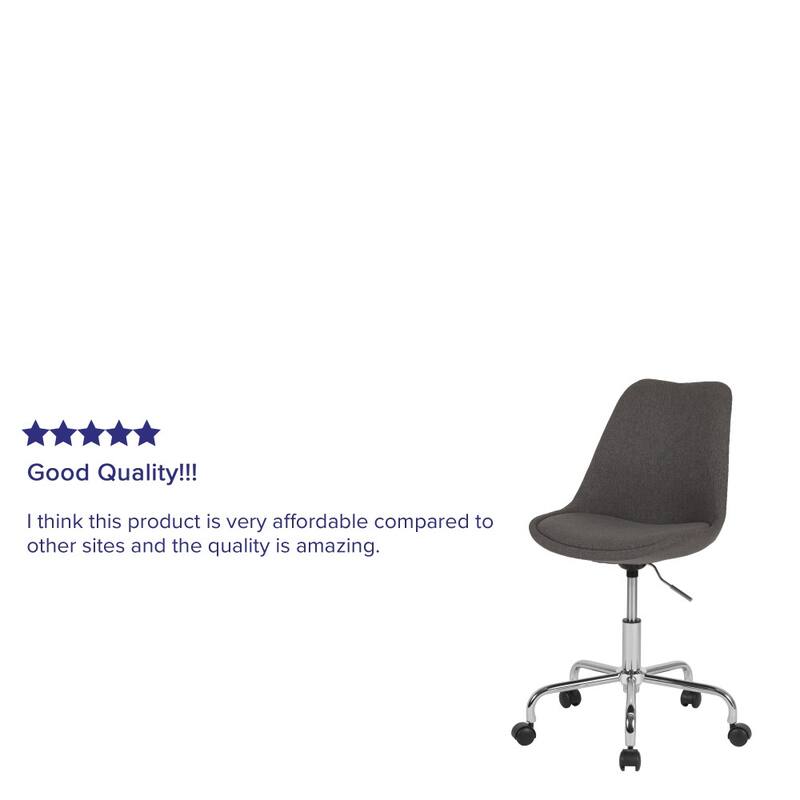 Mid-Back Fabric Task Office Chair with Pneumatic Lift