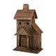 preview thumbnail 11 of 14, Glitzhome 12"H Rustic Distressed Wood Natural Birdhouse