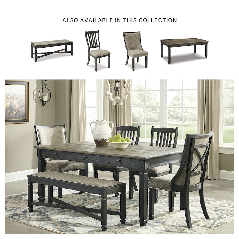 Signature Design By Ashley Tyler Creek Upholstered Dining Bench - Black/Grayish Brown