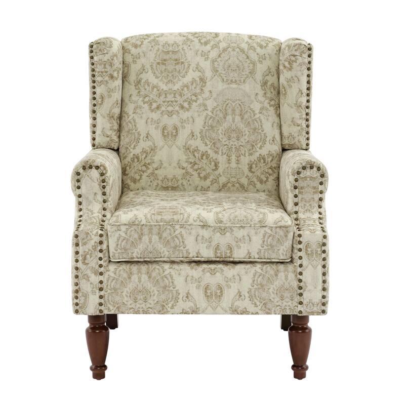 Patterned Upholstered Accent Chair for Living Room