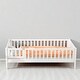 preview thumbnail 29 of 33, Twin Size Floor Bed with Fence and Door, Rubber Wood Frame with Safety Guardrails White - Twin