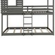 preview thumbnail 4 of 29, Bunk bed wooden loft bed with roof, window, railing, ladder