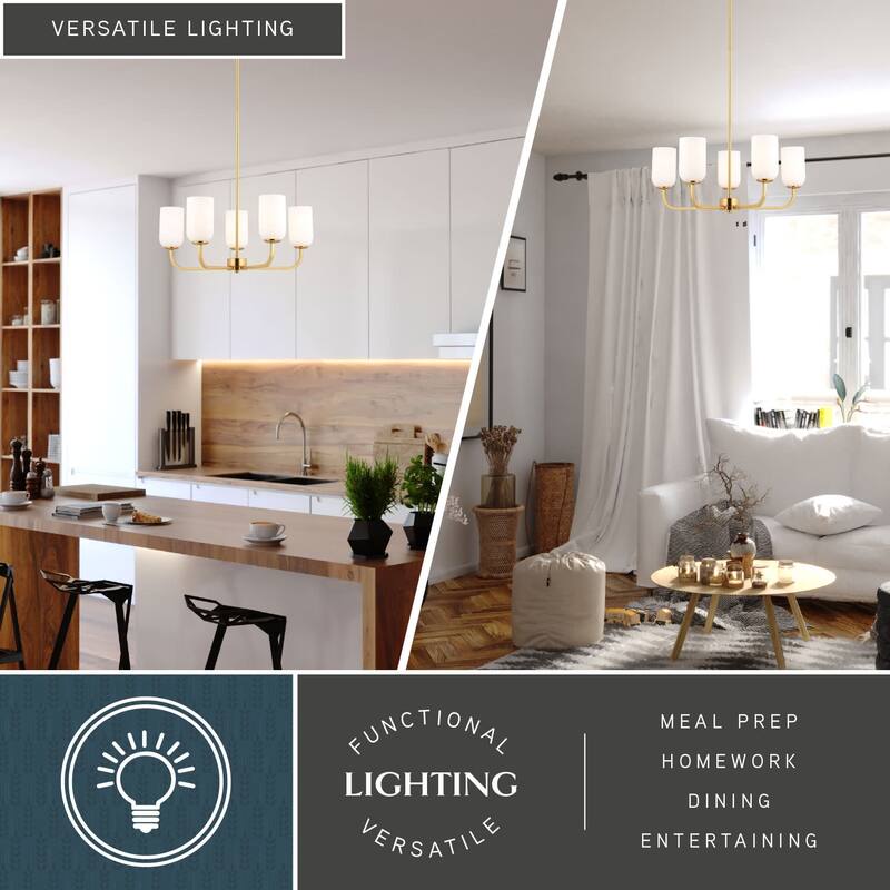 Vaxcel Lighting H0305 5 Light 26" Wide Chandelier