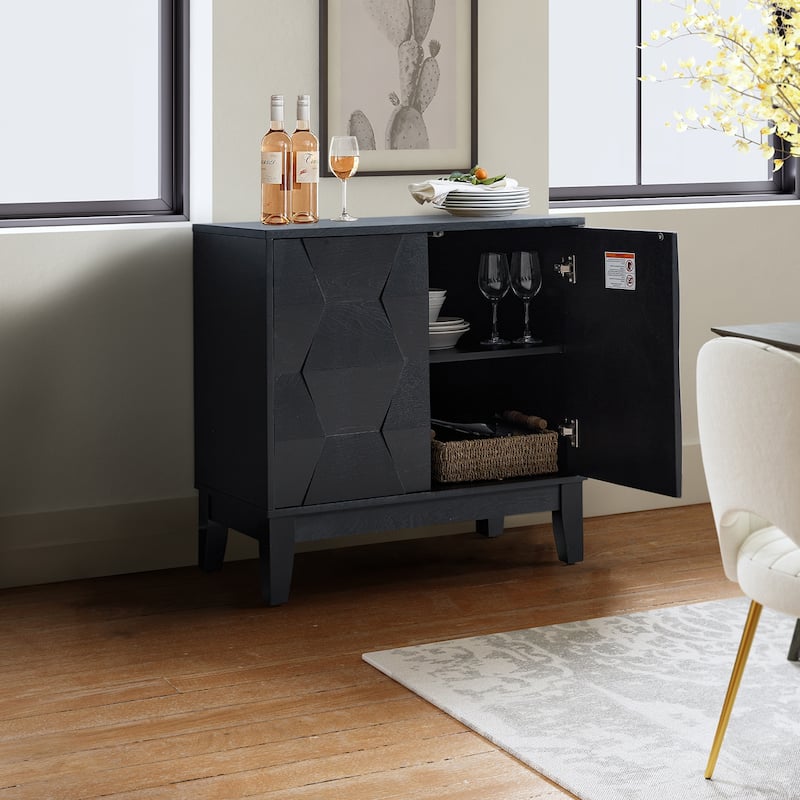 Martina Modern 2-door Ample Storage Cabinet With Adjustable Shelves By HULALA HOME