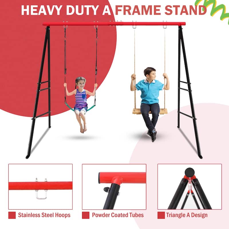 Premium High Strength Steel Swing Stand Frame 600 Pounds Capacity A Frame for Indoor and Outdoor Use - N/A