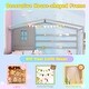 preview thumbnail 20 of 18, L-Shaped Double Twin House Platform Beds with Full-Length Guardrails and Decorative Window