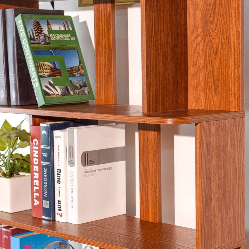 31.5"L X 64.56"H Free Combination Bookshelf Modern 5-Tier Open Storage Bookcase Mdf Wood Display Shelving,Media Storage Shelves