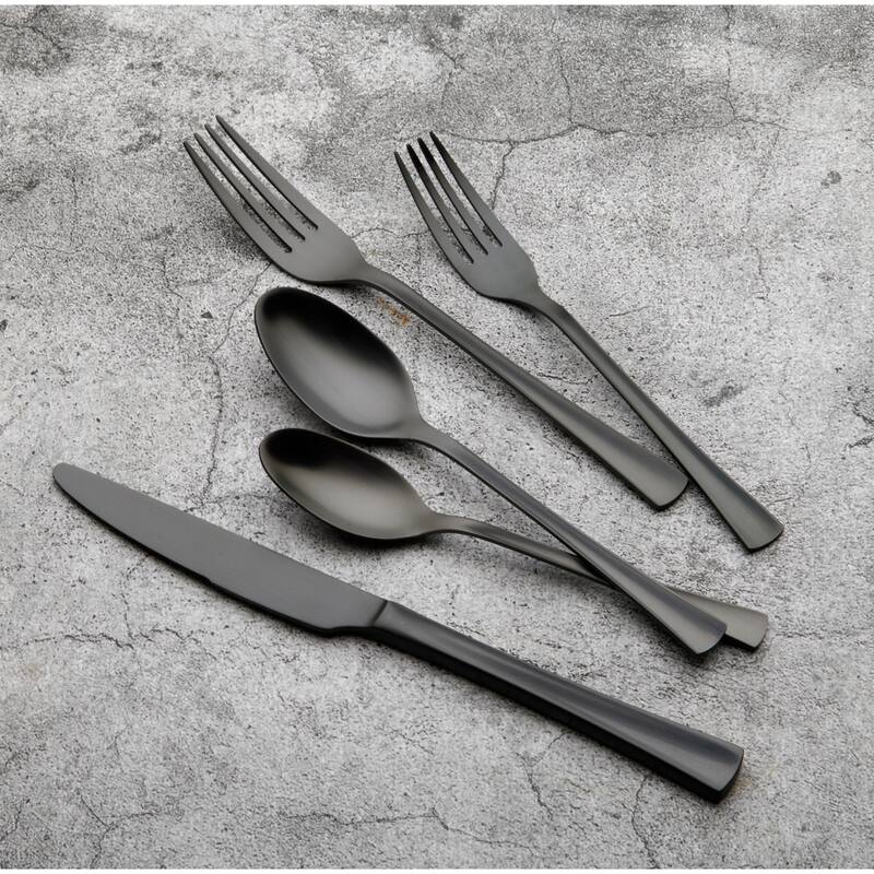 Ornative ALICJA Stainless Steel 42 Pieces Flatware Set with Buffet - 10.71" H x 14.37" W x 1.77" D